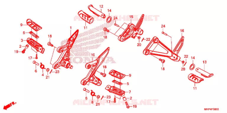 REPOSE PIED Honda MOTO 500 CB 2021  CB500XAM