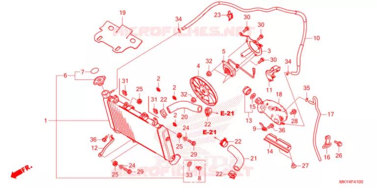 RADIATEUR Honda MOTO 650 CBR 2021  CBR650RAM