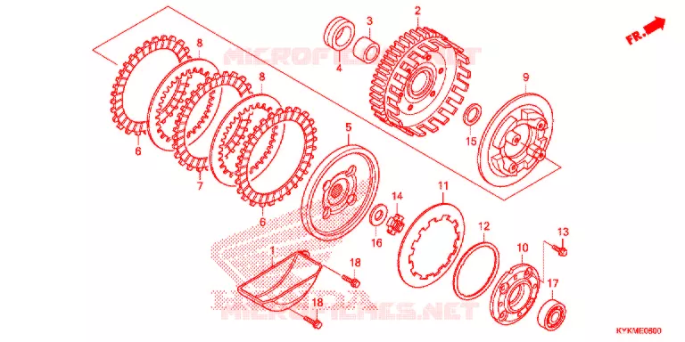 EMBRAYAGE Honda MOTO 110 CRF 2021  CRF110FM