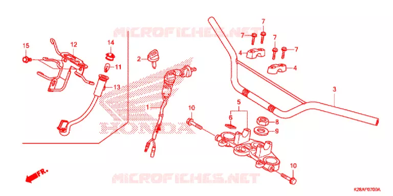 GUIDON Honda MOTO 125 CRF 2021  CRF125FBM