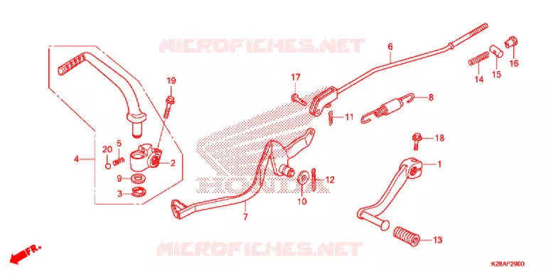 PEDALE Honda MOTO 125 CRF 2021  CRF125FM