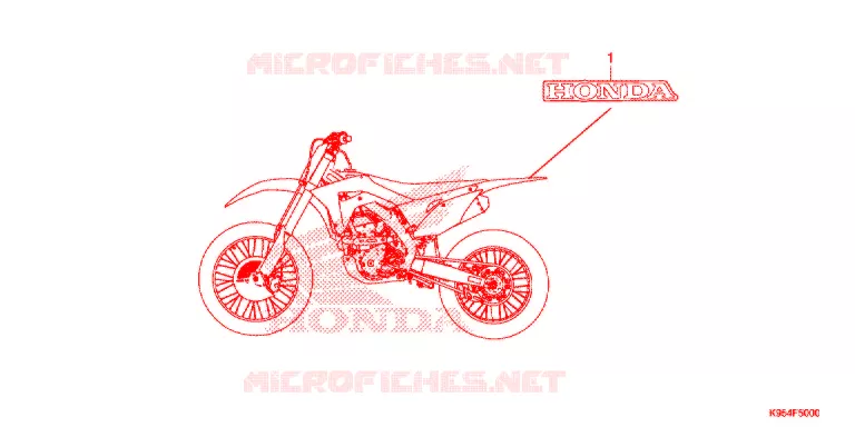 AUTOCOLLANTS Honda MOTO 250 CRF 2021  CRF250RM
