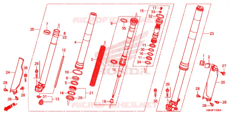 FOURCHE Honda MOTO 250 CRF 2021  CRF250RM