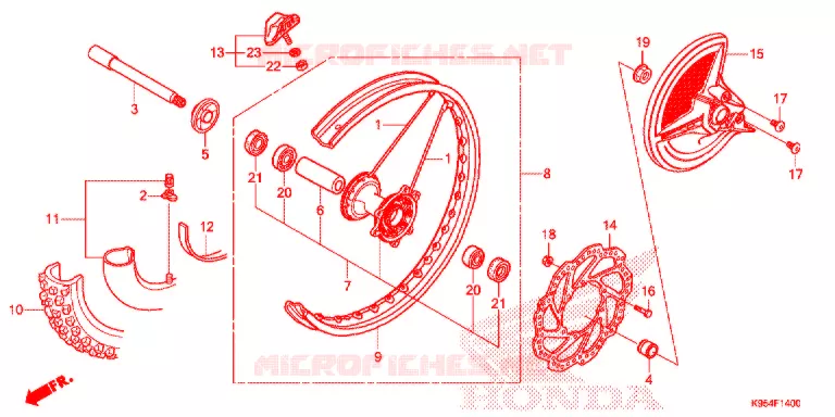 ROUE AVANT Honda MOTO 250 CRF 2021  CRF250RM