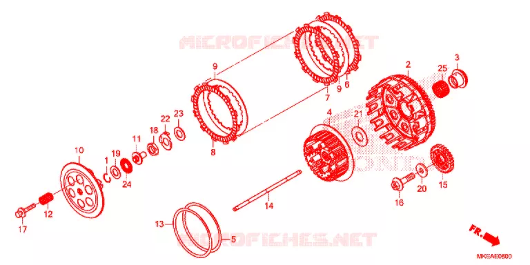 EMBRAYAGE Honda MOTO 450 CRF 2021  CRF450RLM