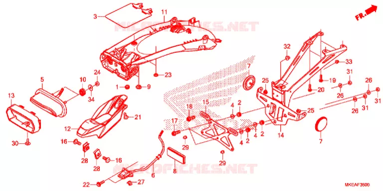 FEU ARRIERE Honda MOTO 450 CRF 2021  CRF450RLM