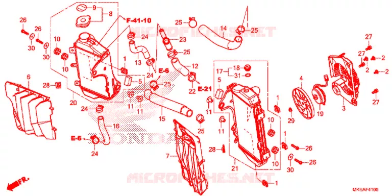 RADIATEUR Honda MOTO 450 CRF 2021  CRF450RLM