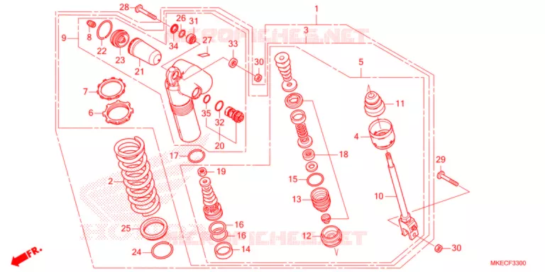 AMORTISSEUR ARRIERE Honda MOTO 450 CRF 2021  CRF450RM