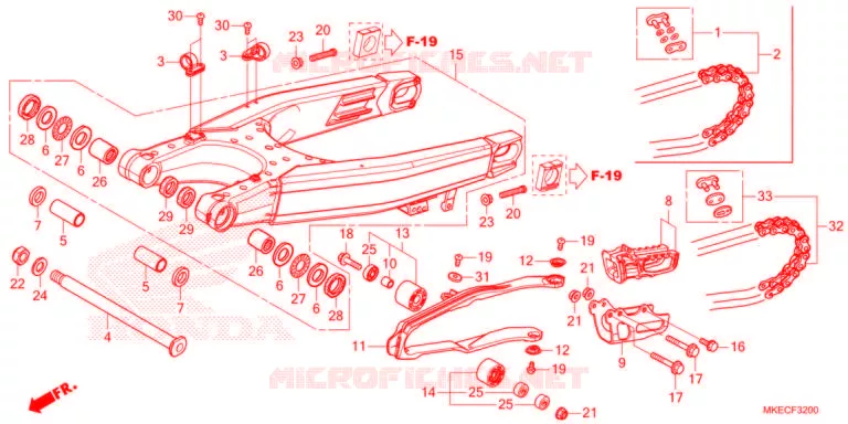BRAS OSCILLANT Honda MOTO 450 CRF 2021  CRF450RM