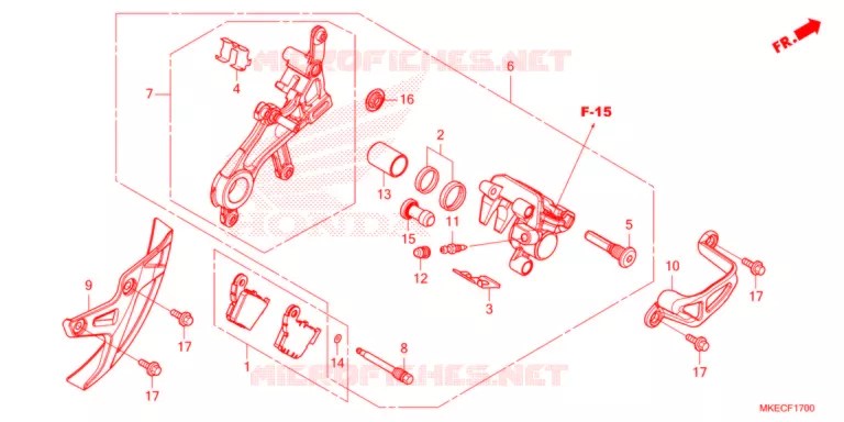 ETRIER DE FREIN ARRIERE Honda MOTO 450 CRF 2021  CRF450RWEM