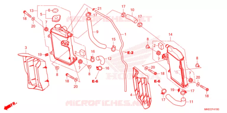 RADIATEUR Honda MOTO 450 CRF 2021  CRF450RWEM