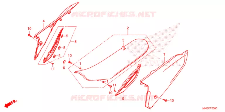 SELLE - CARENAGE Honda MOTO 450 CRF 2021  CRF450RWEM