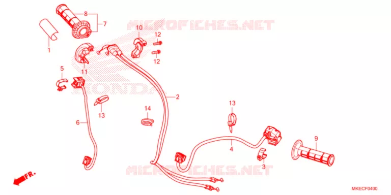 COMMODO - LEVIER - CABLE Honda MOTO 450 CRF 2021  CRF450RXM