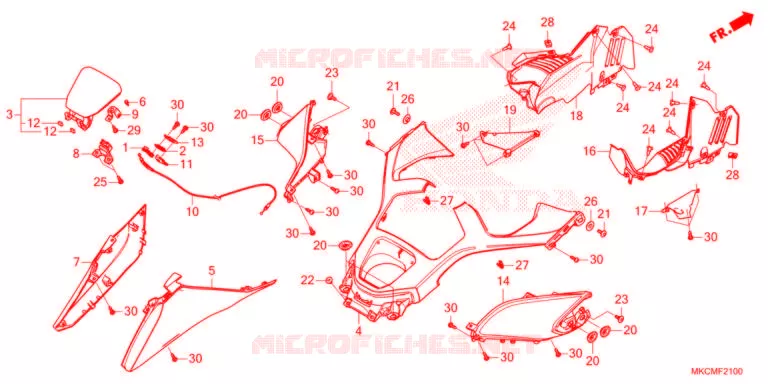 CAPOT Honda MOTO 1800 GOLD-WING 2021  GL1800DAM