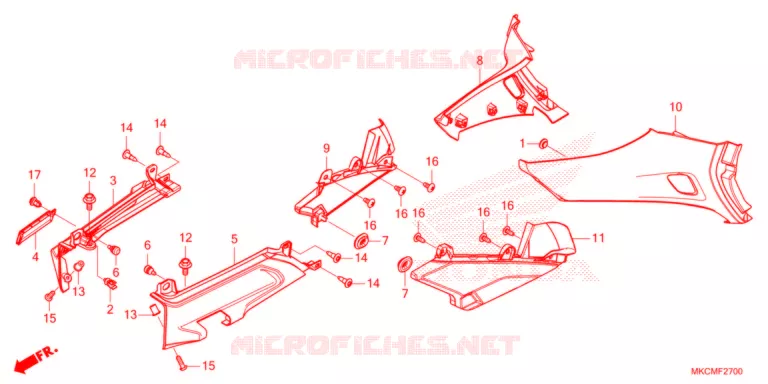 COUVERCLES LATERAUX Honda MOTO 1800 GOLD-WING 2021  GL1800DAM