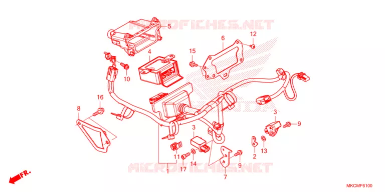 FAISCEAU D'AIRBAG Honda MOTO 1800 GOLD-WING 2021  GL1800DAM