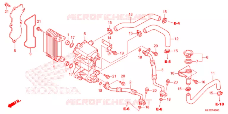 RADIATEUR D'HUILE Honda ATV 700 PIONEER 2021  SXS700M2DM