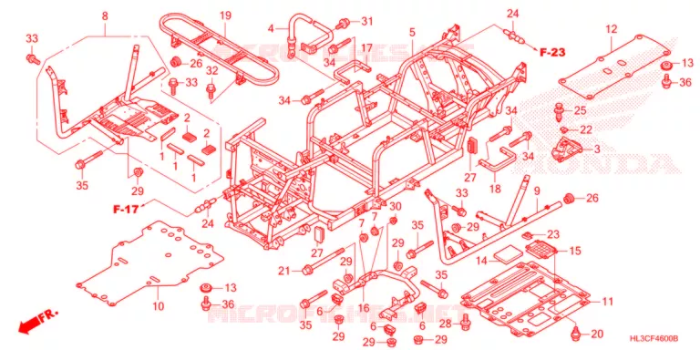 CADRE Honda ATV 700 PIONEER 2021  SXS700M4DM