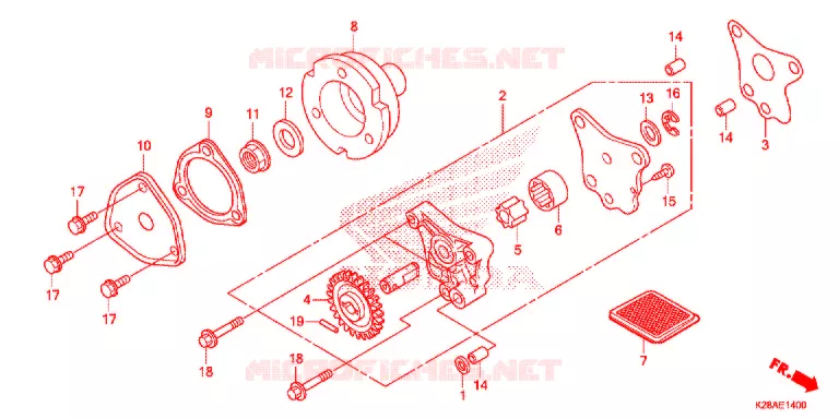 POMPE A HUILE Honda MOTO 125 CRF 2021  CRF125FBM