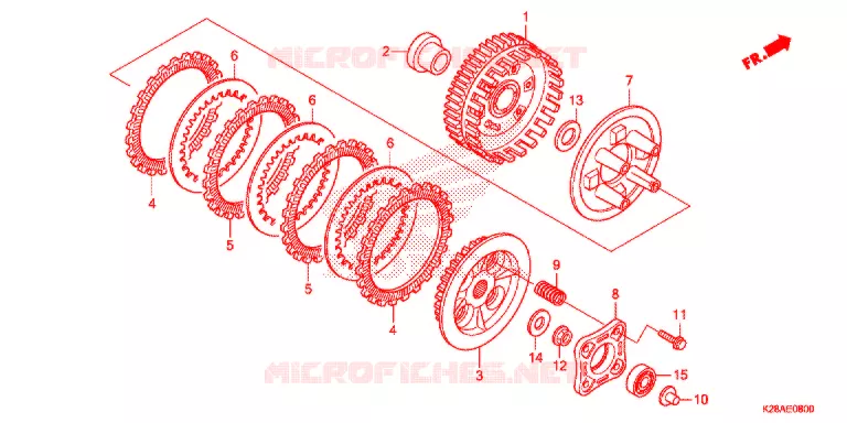 EMBRAYAGE Honda MOTO 125 CRF 2021  CRF125FM