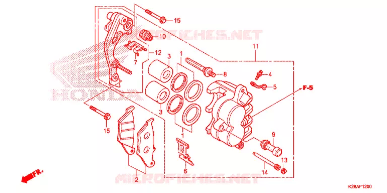 ETRIER DE FREIN AVANT Honda MOTO 125 CRF 2021  CRF125FM