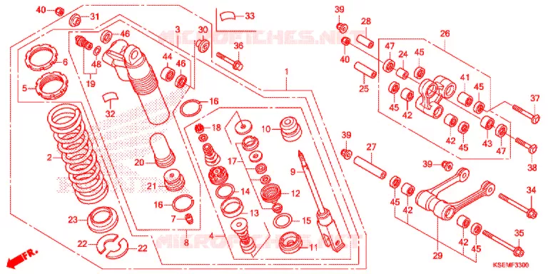 AMORTISSEUR ARRIERE Honda MOTO 150 CRF 2021  CRF150RBM
