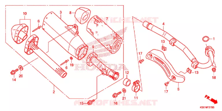 SILENCIEUX D'ECHAPPEMENT Honda MOTO 150 CRF 2021  CRF150RBM