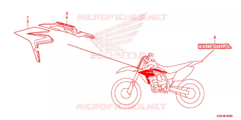 AUTOCOLLANTS Honda MOTO 150 CRF 2021  CRF150RM