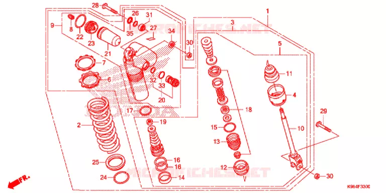AMORTISSEUR ARRIERE Honda MOTO 250 CRF 2021  CRF250RM