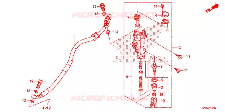 MAITRE CYLINDRE DE FREIN ARRIERE Honda MOTO 250 CRF 2021  CRF250RM