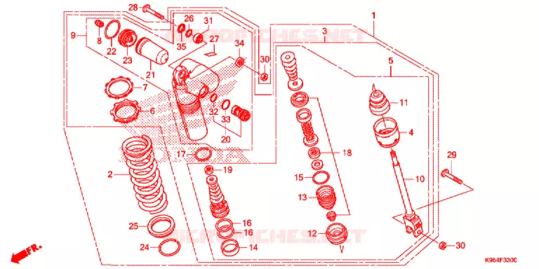AMORTISSEUR ARRIERE Honda MOTO 250 CRF 2021  CRF250RXM