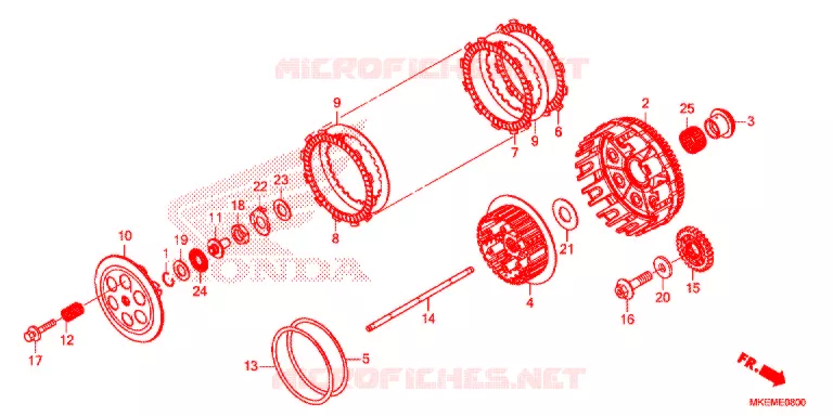 EMBRAYAGE Honda MOTO 450 CRF 2021  CRF450XM