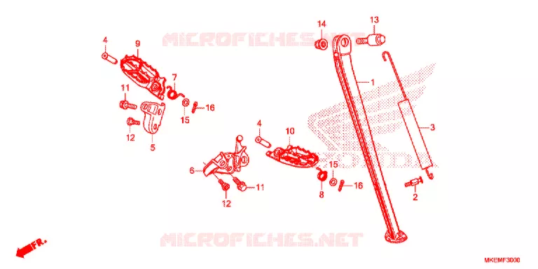 REPOSE PIED - BEQUILLE Honda MOTO 450 CRF 2021  CRF450XM