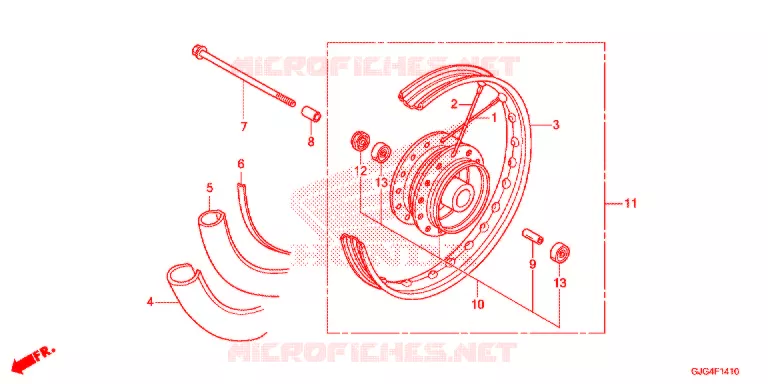 ROUE AVANT Honda MOTO 50 CRF 2021  CRF50FM