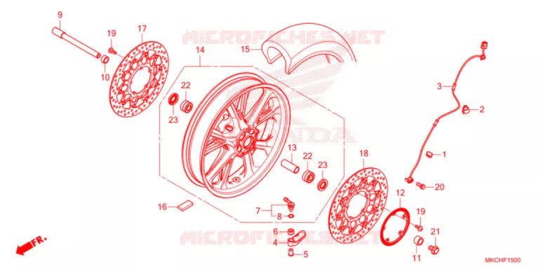 ROUE AVANT Honda MOTO 1800 GOLD-WING 2021  GL1800DAM