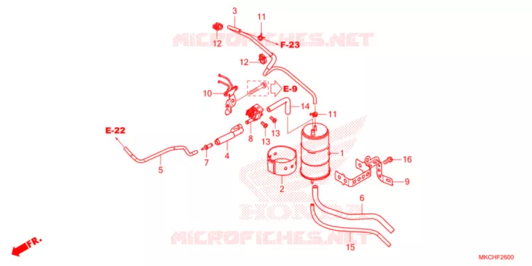 SYSTÈME DE RECYCLAGE DES GAZ Honda MOTO 1800 GOLD-WING 2021  GL1800DAM