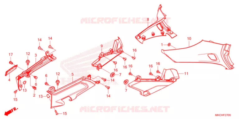 COUVERCLES LATERAUX Honda MOTO 1800 GOLD-WING 2021  GL1800DM