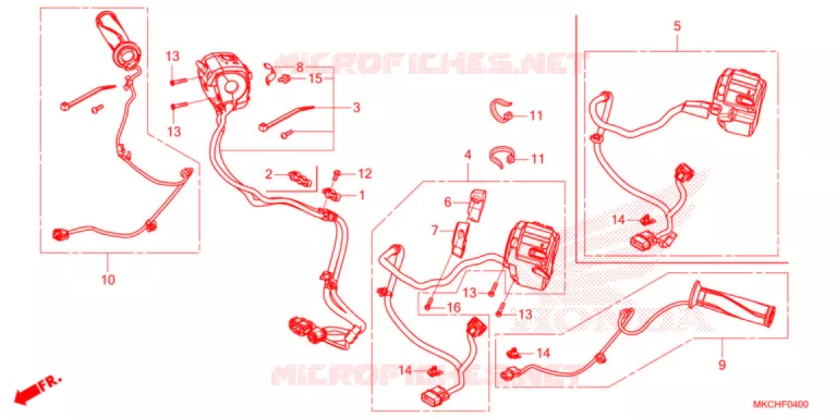 COMMODOS - POIGNEES Honda MOTO 1800 GOLD-WING 2021  GL1800DM