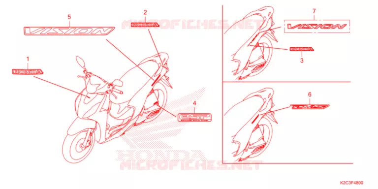 AUTOCOLLANTS Honda SCOOTER 110 DIO 2021  NSC110M