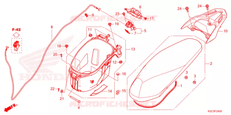 SELLE - COFFRE Honda SCOOTER 110 DIO 2021  NSC110M