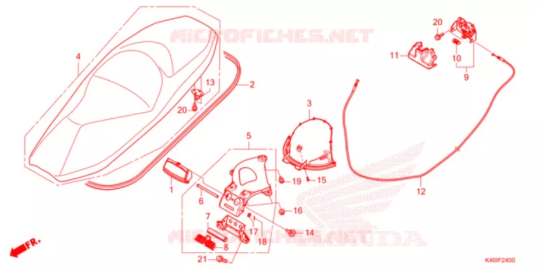 SELLE Honda SCOOTER 125 FORZA 2021  NSS125ADM_T