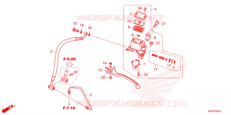 MAITRE CYLINDRE DE FREIN ARRIERE Honda SCOOTER 125 FORZA 2021  NSS125ADM