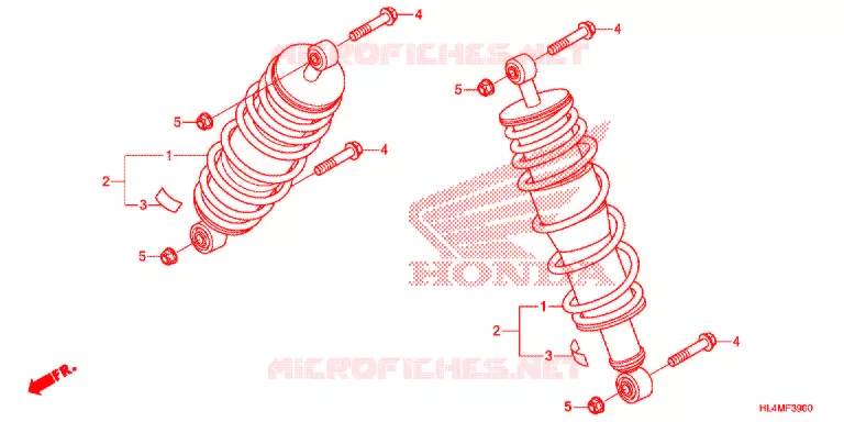 COUSSIN ARRIERE (SXS1000M3P/M3D/M5P/M5D) Honda ATV 1000 PIONEER 2021  SXS1000M3DM