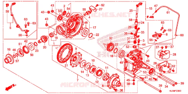 COUPLE CONIQUE Honda ATV 1000 PIONEER 2021  SXS1000M3PM