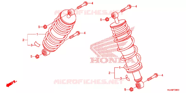COUSSIN ARRIERE (SXS1000M3P/M3D/M5P/M5D) Honda ATV 1000 PIONEER 2021  SXS1000M5DM