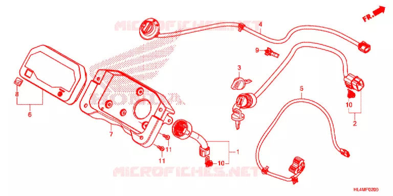 COMPTEUR/COMMUTATEUR (SXS1000M3P/M3D/M5P/M5D) Honda ATV 1000 PIONEER 2021  SXS1000M5DM