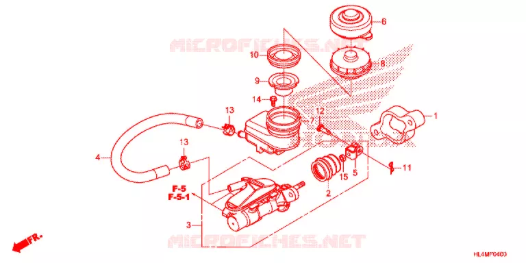 MAITRE CYLINDRE DE FREIN AVANT Honda ATV 1000 PIONEER 2021  SXS1000M5DM