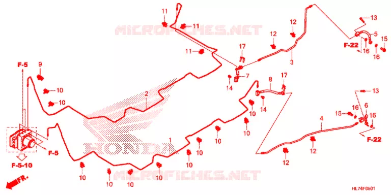 DURITE DE FREIN ARRIERE Honda ATV 1000 TALON 2021  SXS1000S4XM