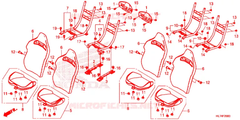 SELLE Honda ATV 1000 TALON 2021  SXS1000S4XM