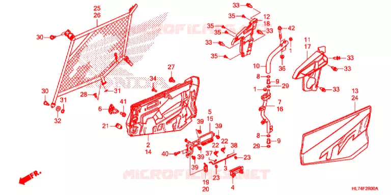 PORTE AVANT Honda ATV 1000 TALON 2021  SXS1000S4XM